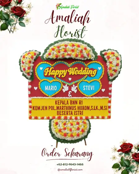 Papan Bunga Pernikahan Kebulen